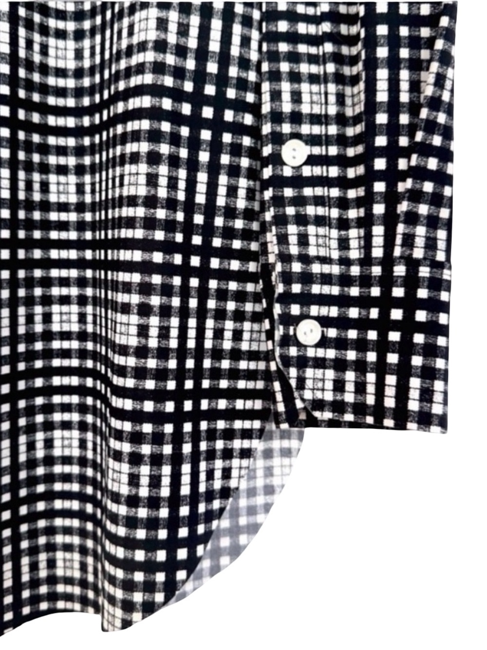 Lysse Women’s Button-Down Shirt. Black Plaid. Size Small - Picture 8 of 10
